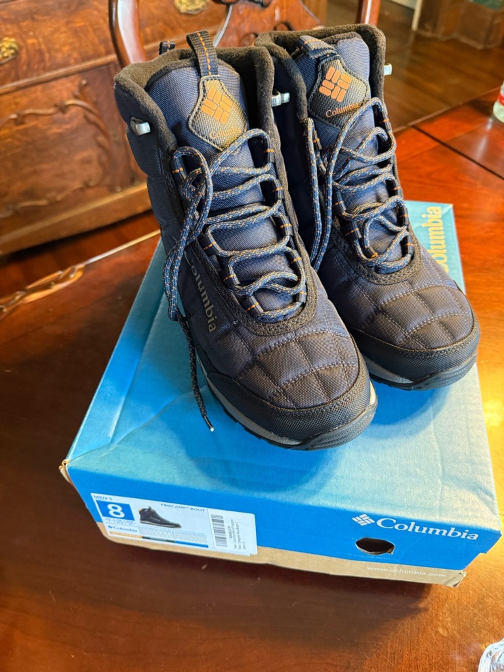Columbia Men's Navy Winter Boots - Waterproof, Insulated